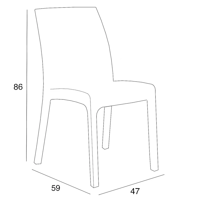 Sedia da giardino in polipropilene effetto rattan - Virginia