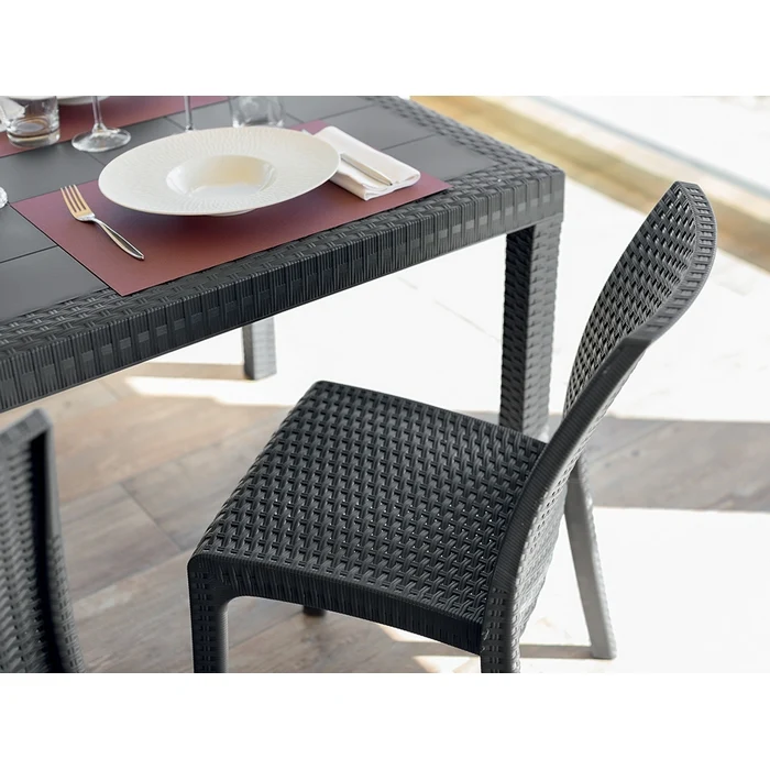 Sedia da giardino in polipropilene effetto rattan - Virginia