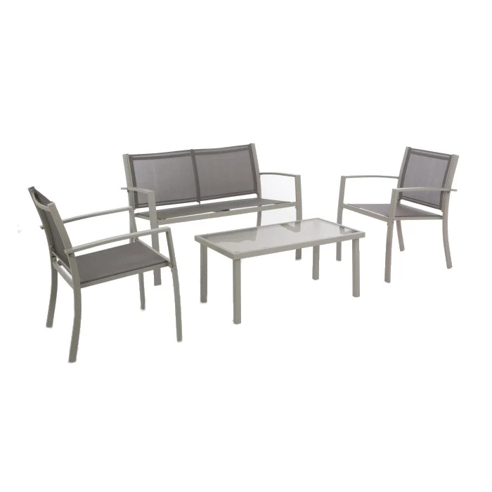 Set salotto da giardino in acciaio 4 posti - Peder
