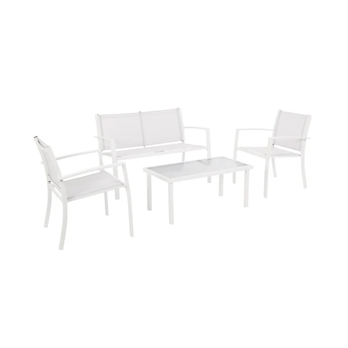 Set salotto da giardino in acciaio 4 posti - Peder