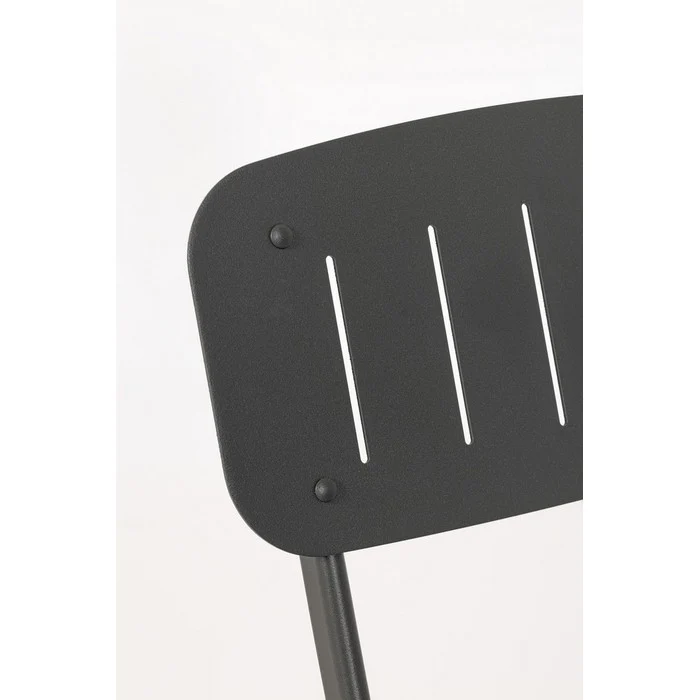 Set da giardino bistrot pieghevole con 2 sedie e tavolino in acciaio - Yvonne