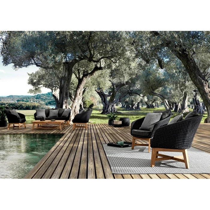 Divano da giardino in legno e tessuto - Coachella