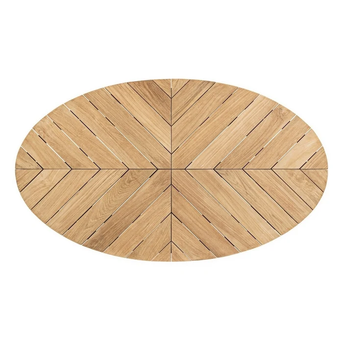 Tavolino da giardino in legno ovale - Coachella