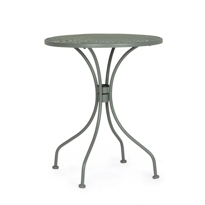 Tavolino da giardino rotondo in acciaio 60 cm - Lizette