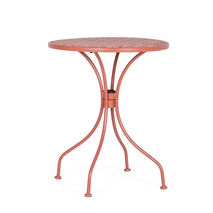 Tavolino da giardino rotondo in acciaio 60 cm - Lizette
