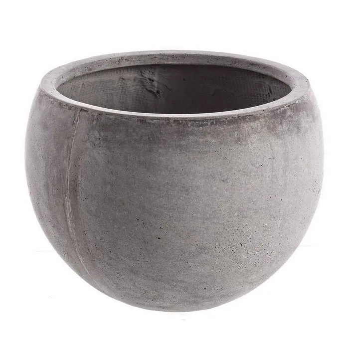 Vaso tondo sfera - Cemento