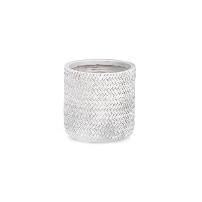 Vaso cilindrico con finitura ad intreccio - Tressage