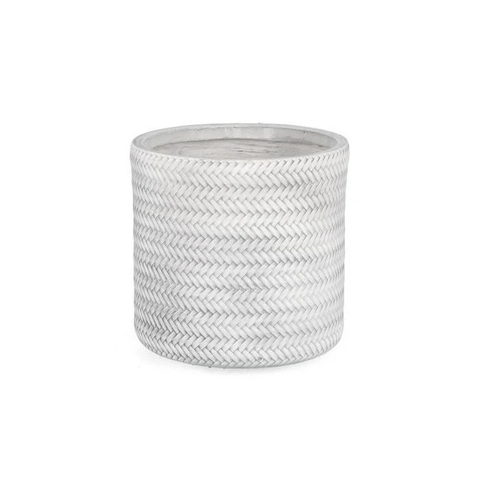 Vaso cilindrico con finitura ad intreccio - Tressage