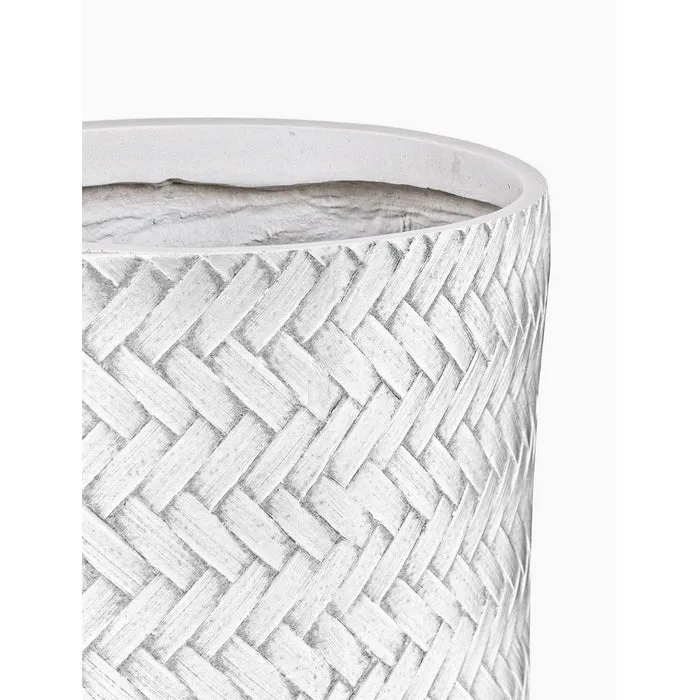 Vaso cilindrico con finitura ad intreccio - Tressage
