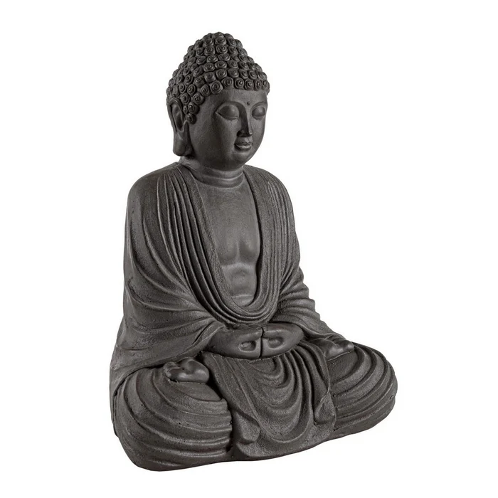 Decorazione Buddha seduto antracite - Pattaya