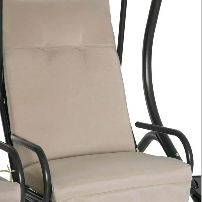 Dondolo da giardino a 2 sedute separate tortora - Twin