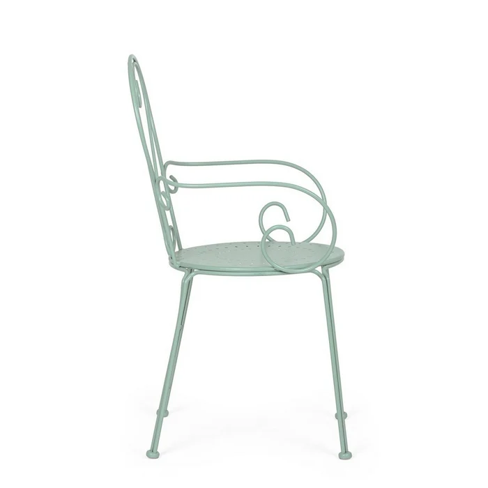 Sedia in metallo da giardino con braccioli - Etienne