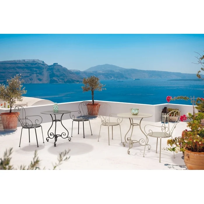 Tavolo rotondo da giardino in metallo 70 cm - Etienne