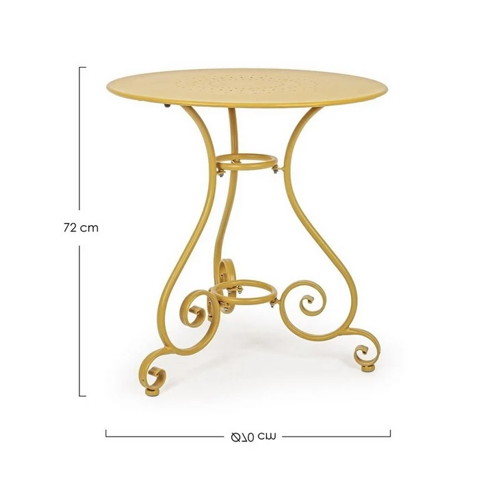 Tavolo rotondo da giardino in metallo 70 cm - Etienne