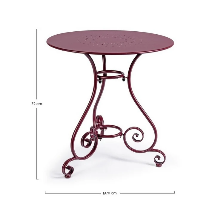 Tavolo rotondo da giardino in metallo 70 cm - Etienne