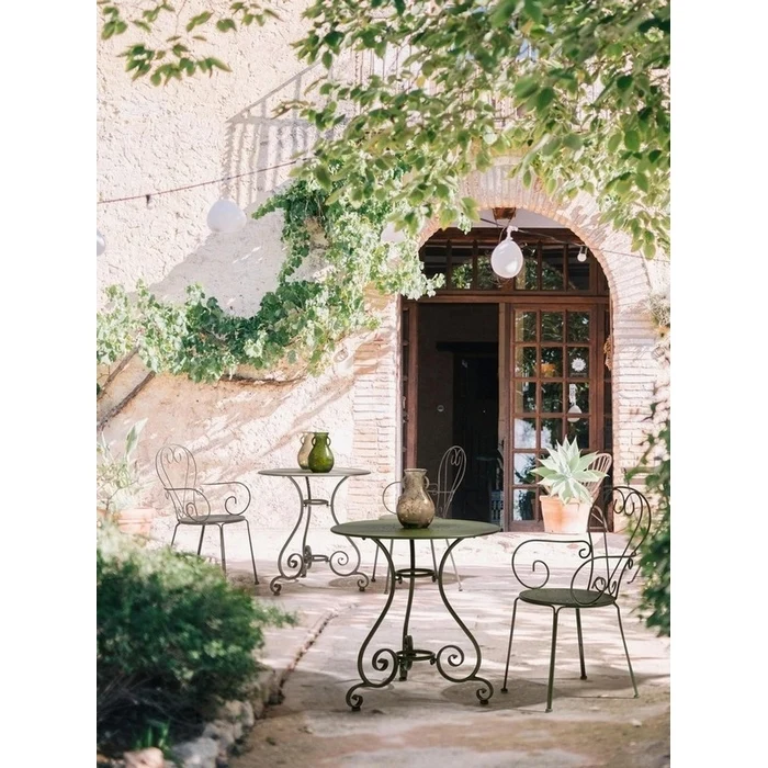 Tavolo rotondo da giardino in metallo 70 cm - Etienne