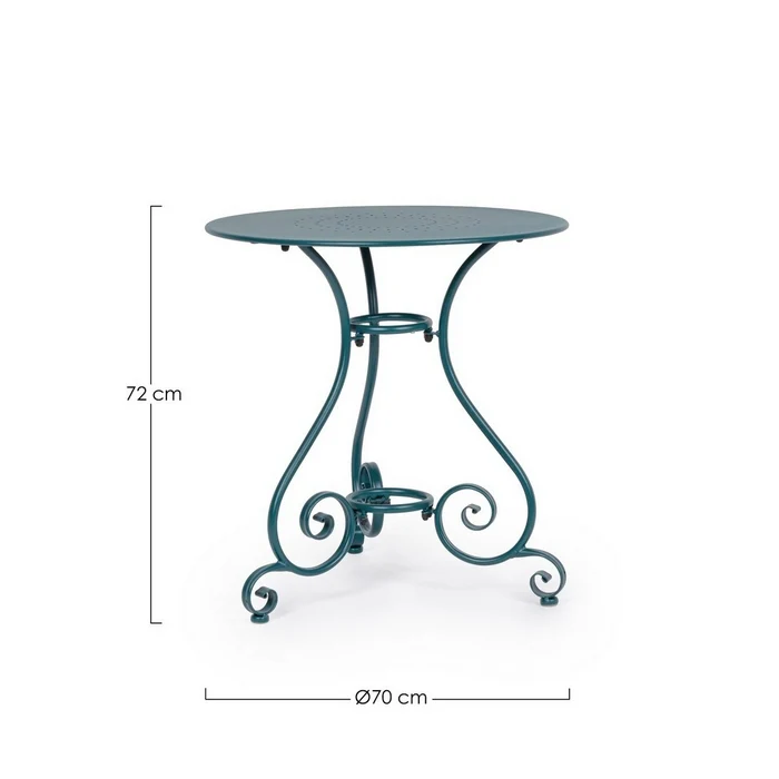 Tavolo rotondo da giardino in metallo 70 cm - Etienne