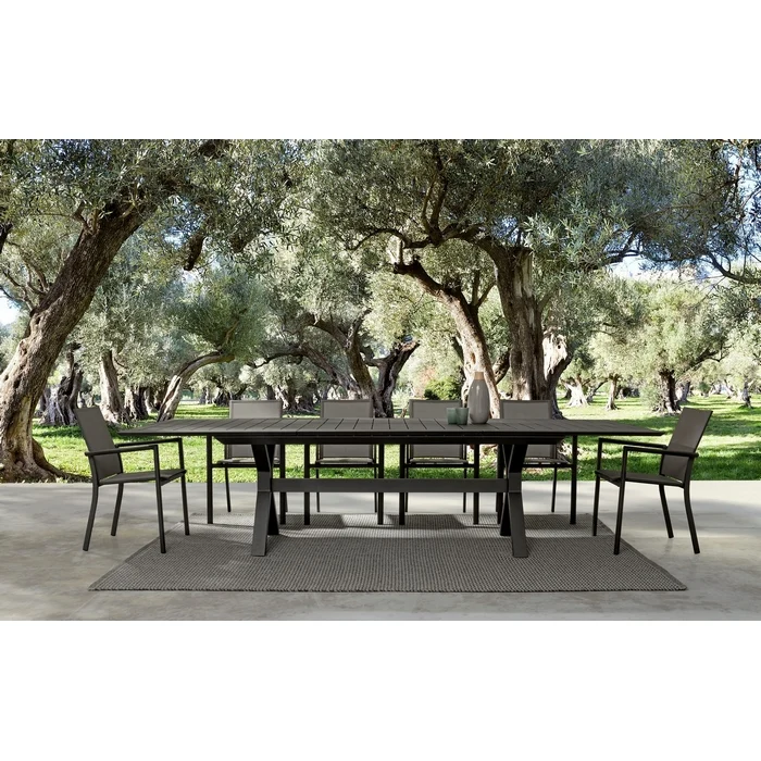 Tavolo da giardino allungabile in alluminio 180-240x100 cm - Kenyon