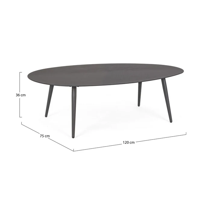 Tavolino da giardino in alluminio 120x75 cm - Ridley