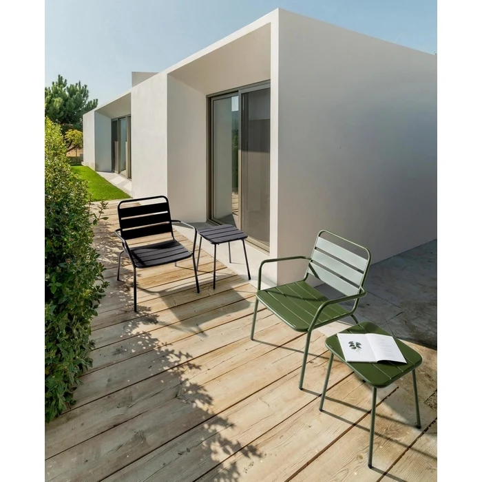 Tavolino da giardino in acciaio 40x40 cm Marlyn