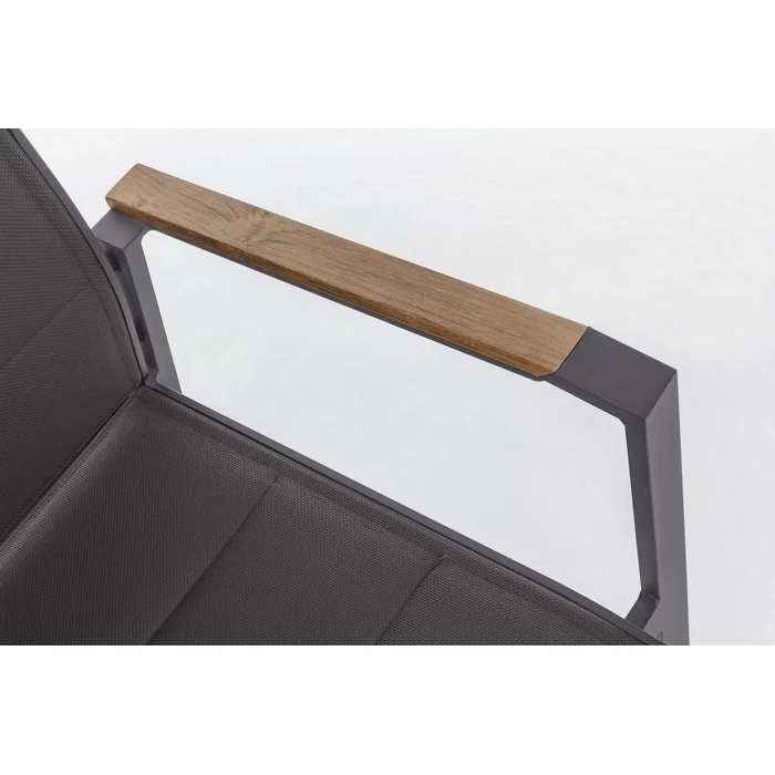 Sedia da giardino in alluminio Kubik con braccioli