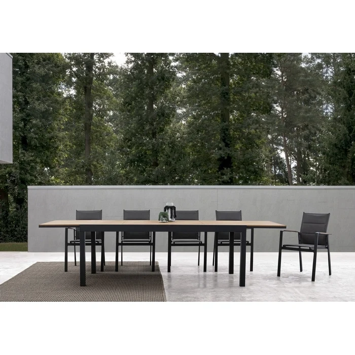Sedia da giardino in alluminio Kubik con braccioli