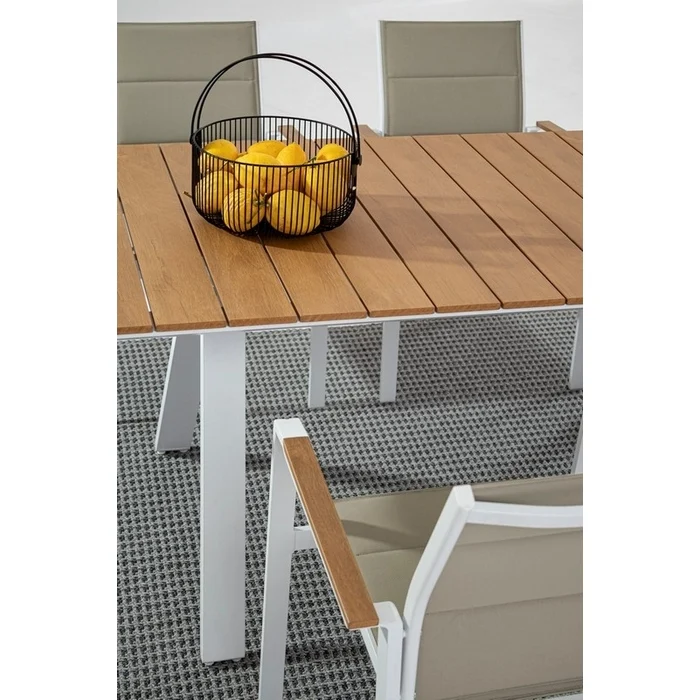 Sedia da giardino in alluminio Kubik con braccioli