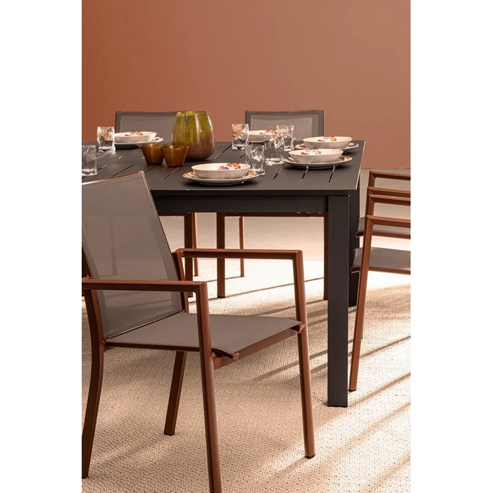 Sedia da giardino in alluminio con braccioli - Konnor