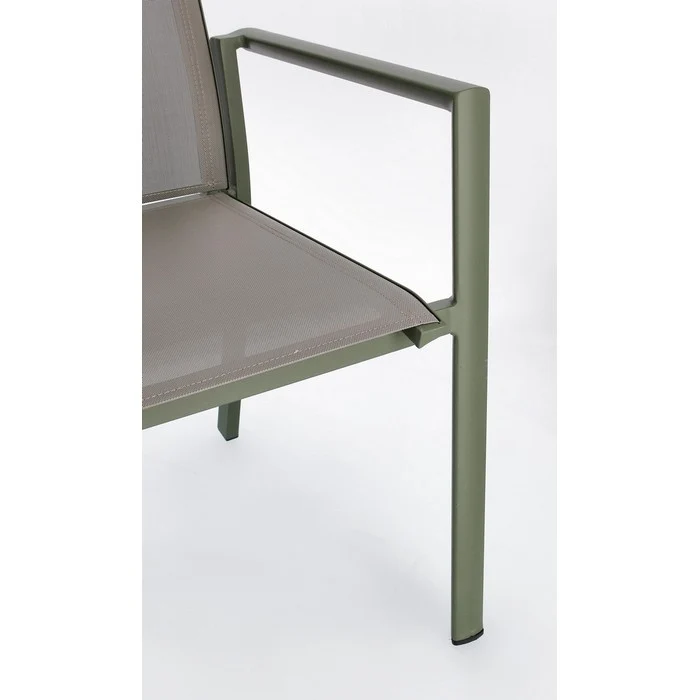 Sedia da giardino in alluminio con braccioli - Konnor
