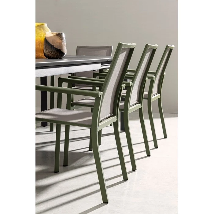 Sedia da giardino in alluminio con braccioli - Konnor