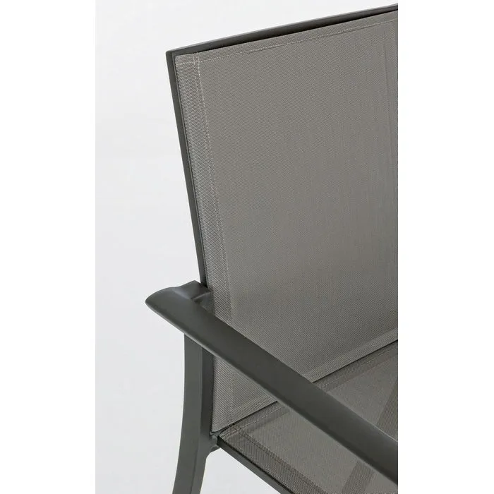 Sedia da giardino in alluminio con braccioli - Konnor