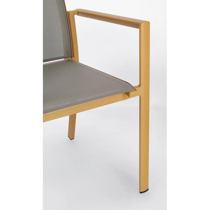 Sedia da giardino in alluminio con braccioli - Konnor