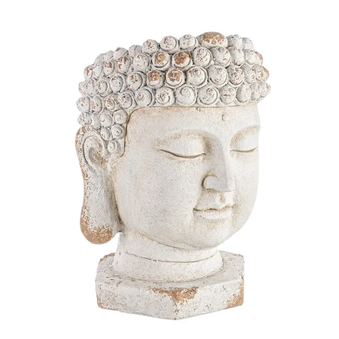 Vaso testa Buddha magnesia 50 cm