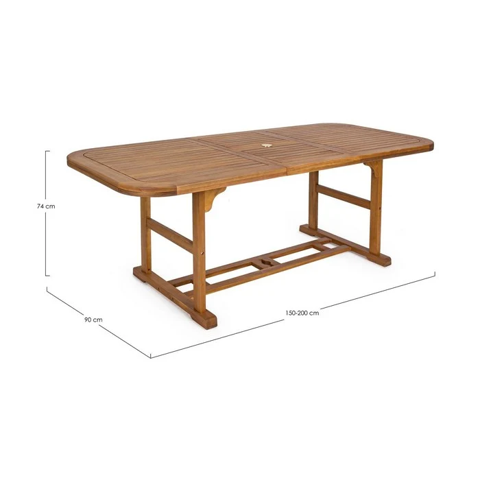 Tavolo in legno da giardino estensibile - Noemi