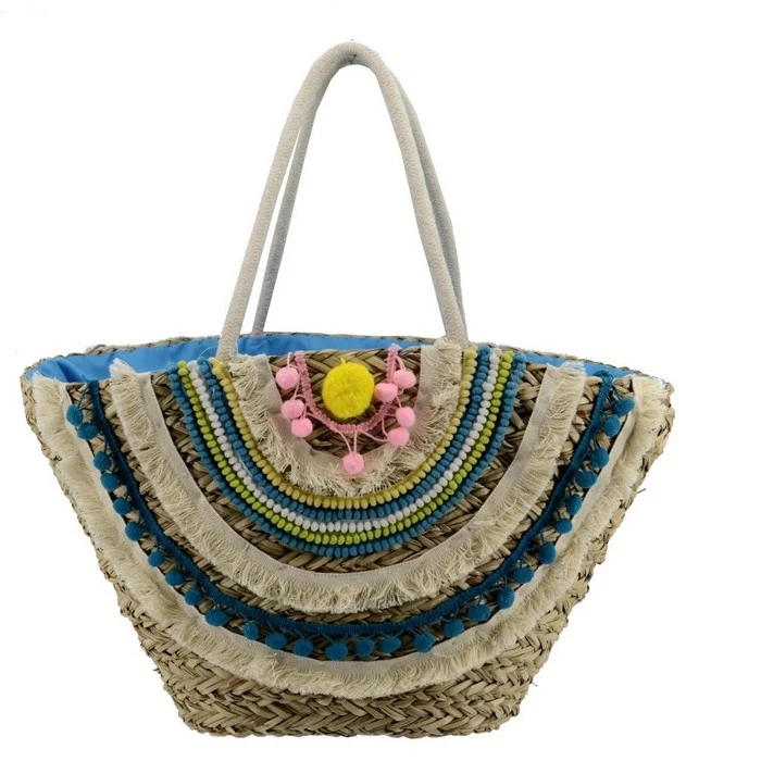 Borsa in paglia con frange
