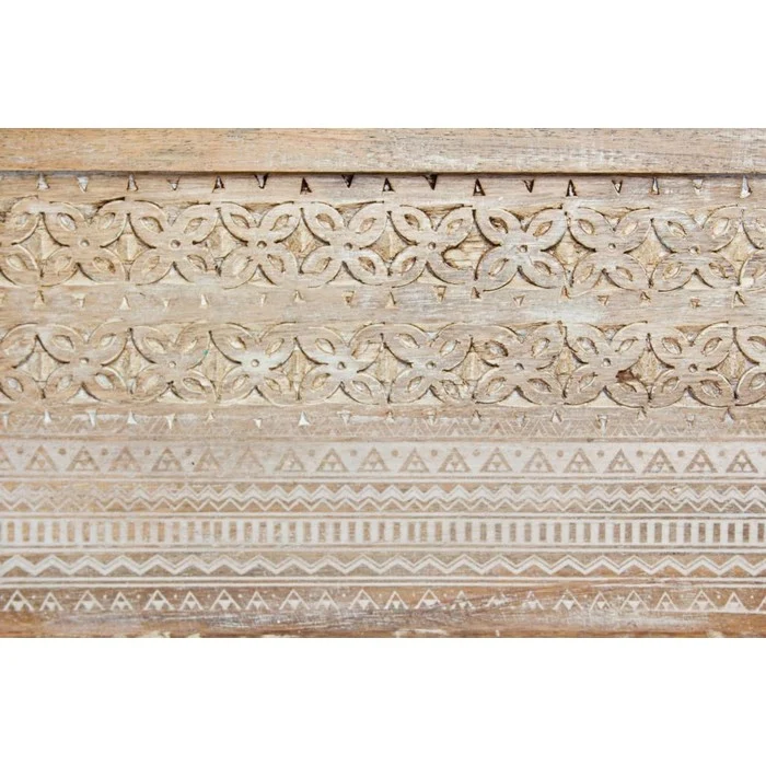 Tavolino con contenitore in legno shabby - Mayra