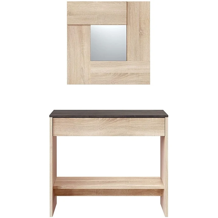 Console per ingresso con specchio rovere - Oxys