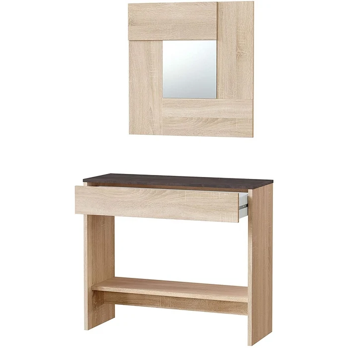 Console per ingresso con specchio rovere - Oxys