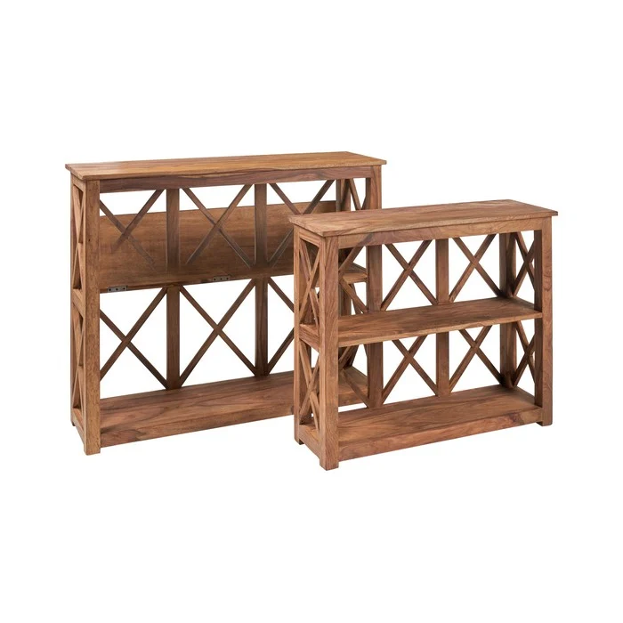 Libreria a scaffale in legno naturale - Sheesham