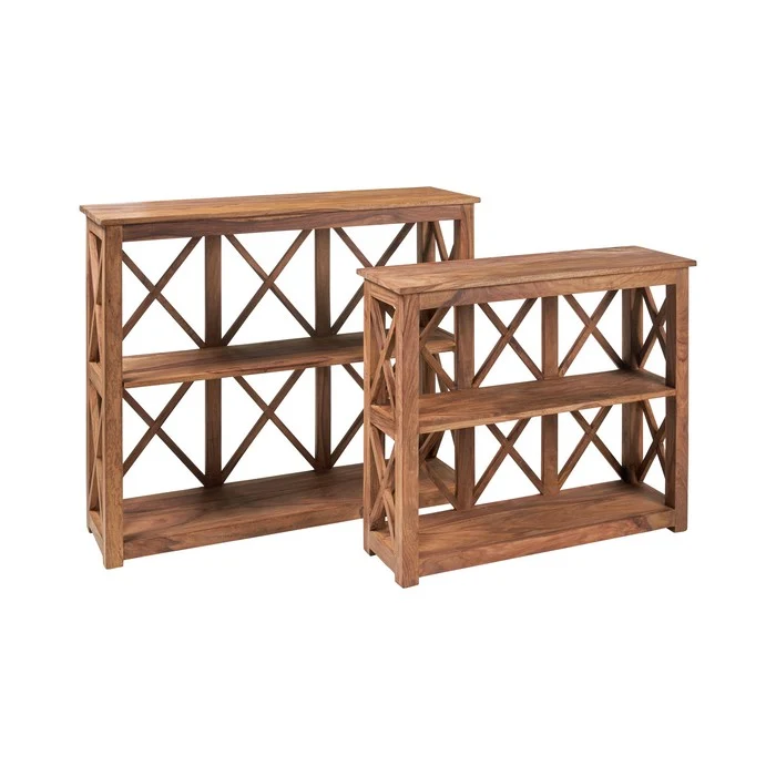Libreria a scaffale in legno naturale - Sheesham