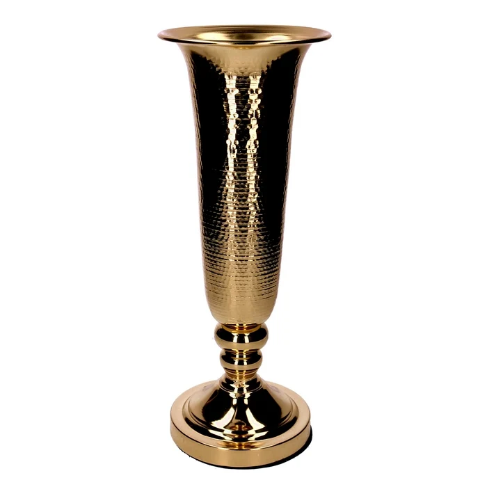 Vaso dorato in metallo