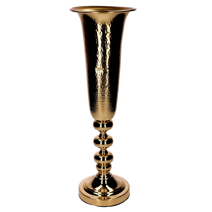 Vaso dorato in metallo