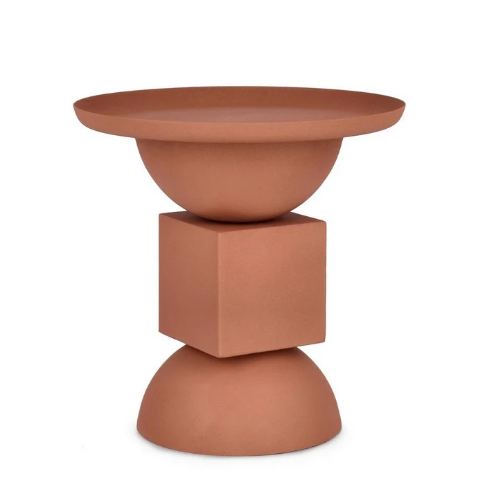 Tavolino moderno in acciaio 40 cm - Alpa