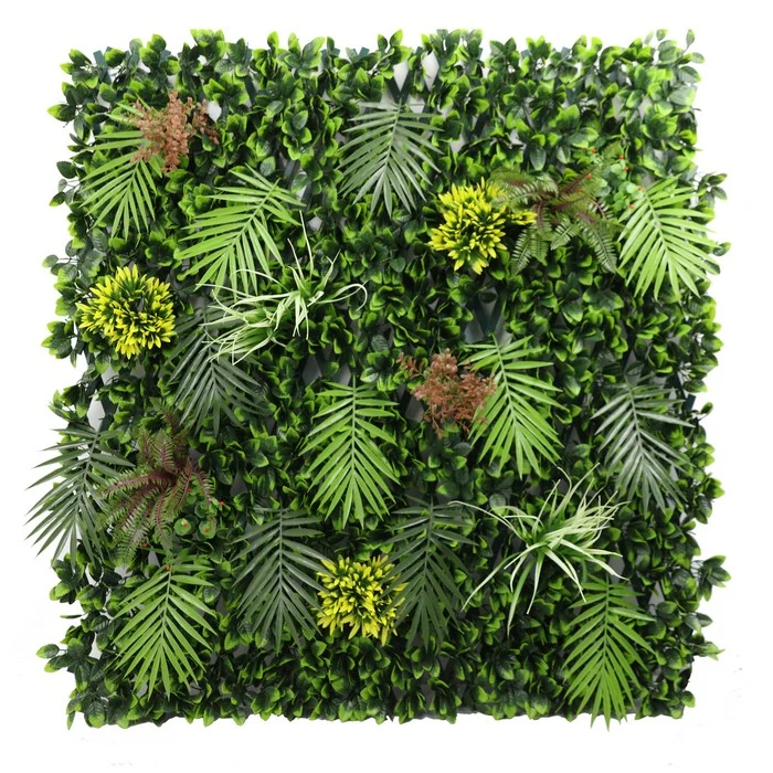Parete con piante artificiali per giardino verticale 100x200 cm