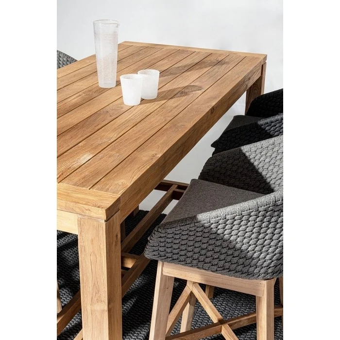 Tavolo alto da bar in legno teak - Maricruz