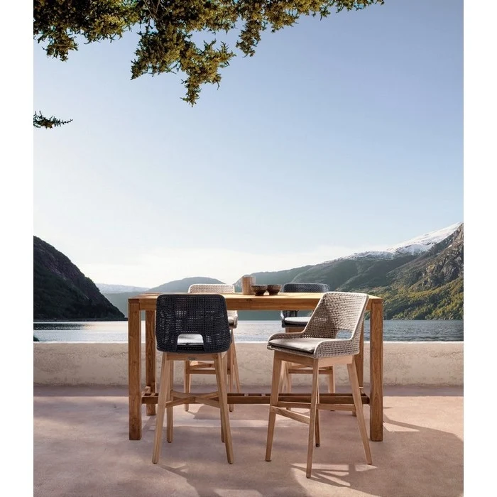 Tavolo alto da bar in legno teak - Maricruz
