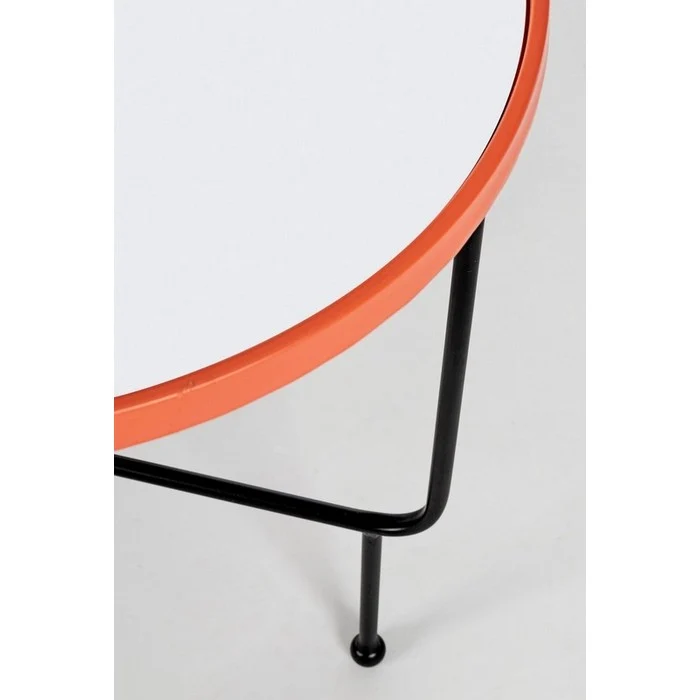Tavolino minimal in metallo con piano a specchio - Painter