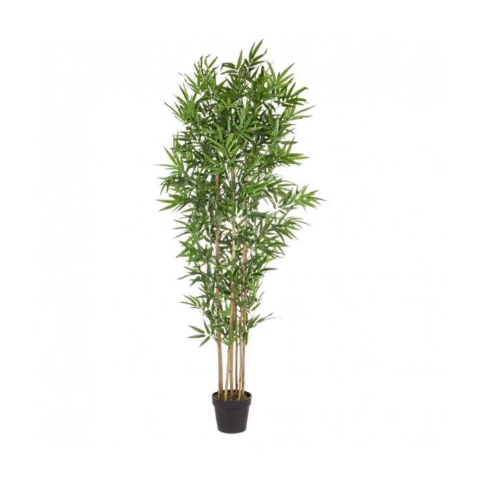 Pianta artificiale per decorazione con vaso - Bamboo