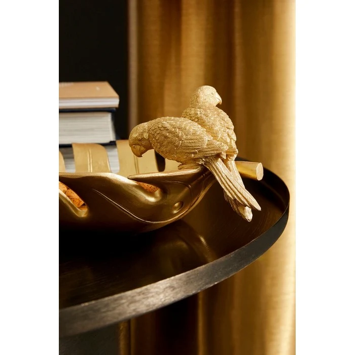 Svuota tasche a forma di foglia con colibri dorato - Colibri