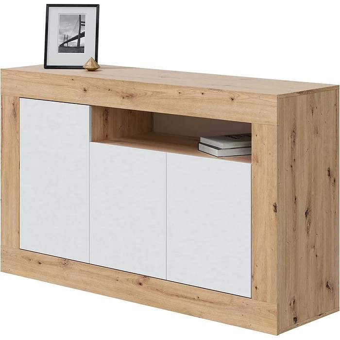 Credenza da soggiorno con 3 ante e vano